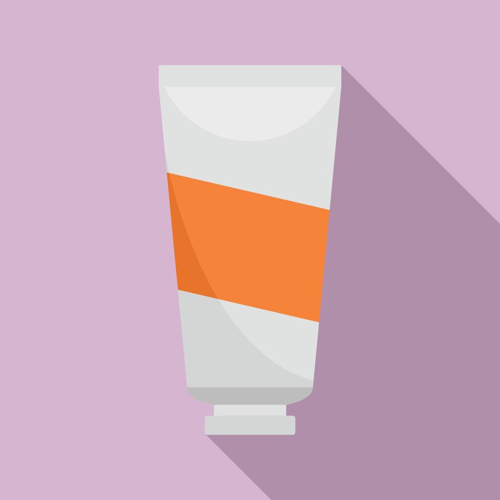 Hair dye tube cream icon, flat style vector