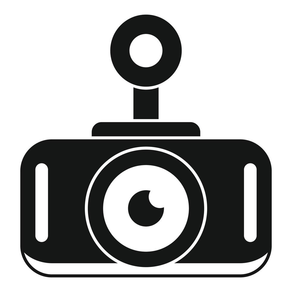 Modern car recorder icon, simple style vector