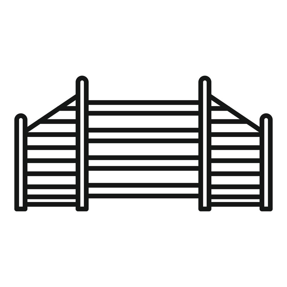 Dog training barrier icon, outline style vector