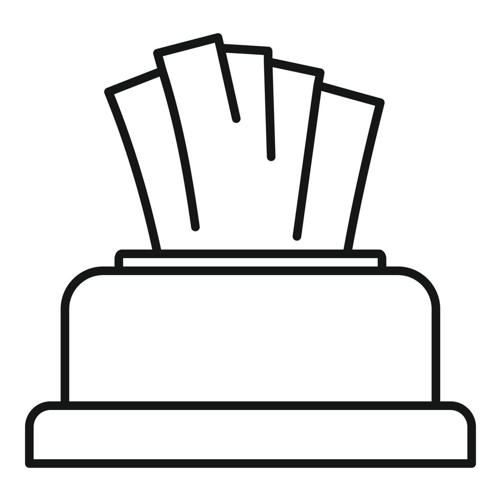 Napkin icon, outline style vector