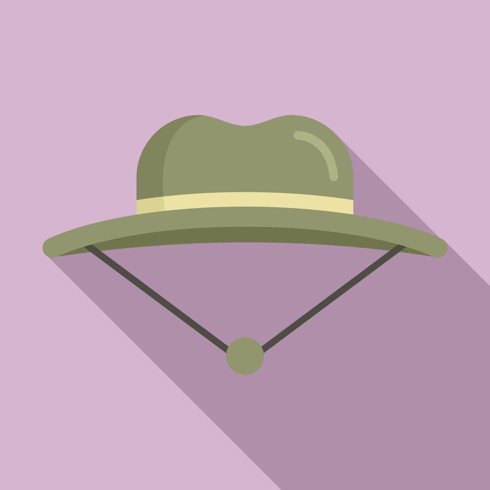 Fisherman hat icon, flat style vector