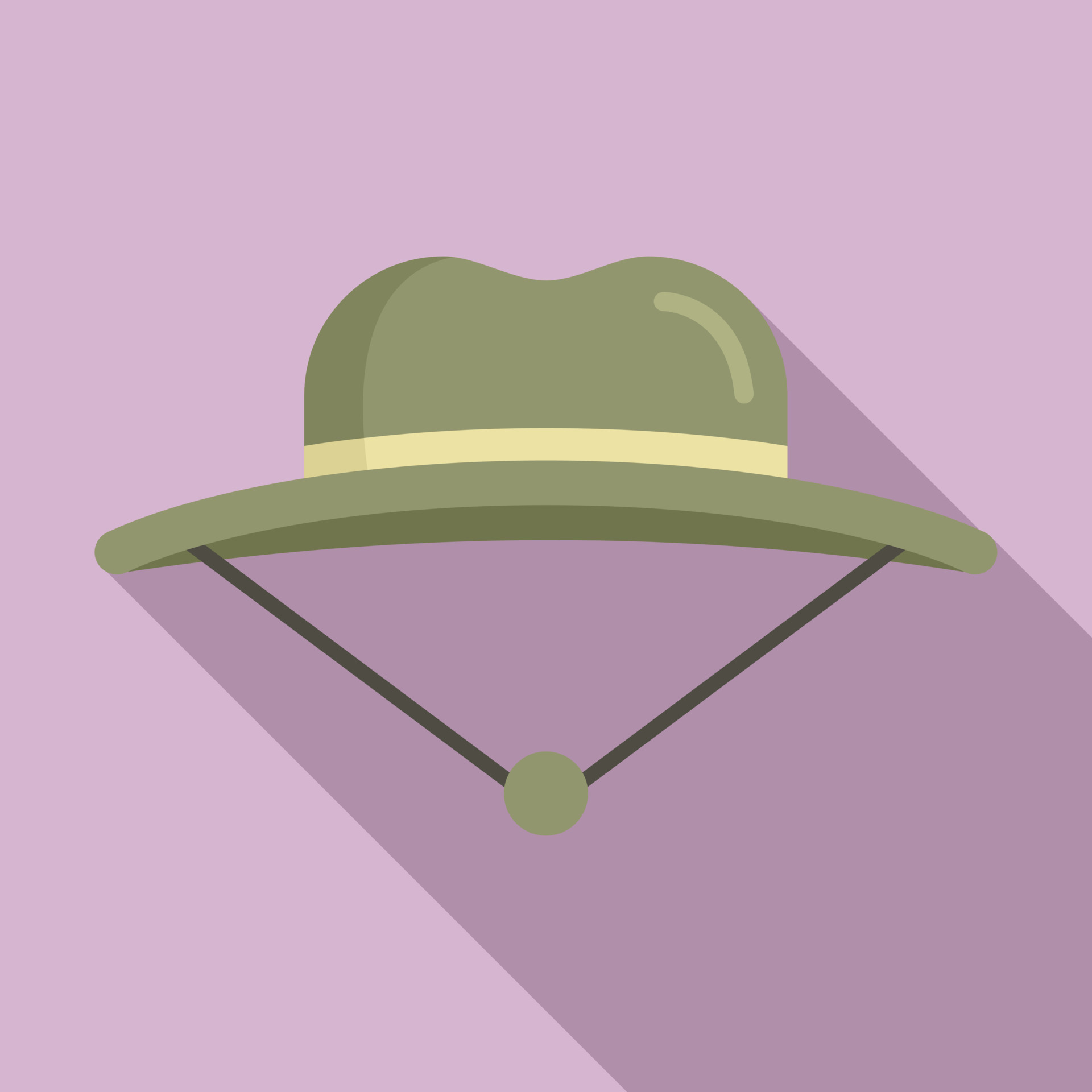 Fisherman hat icon, flat style 14541771 Vector Art at Vecteezy