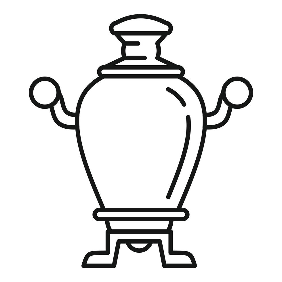 Home samovar icon, outline style vector