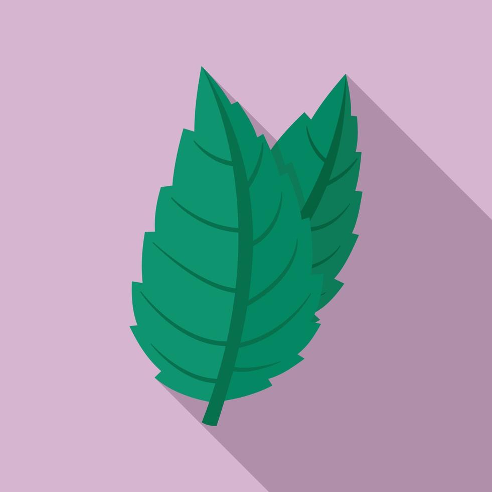 Eco mint icon, flat style vector
