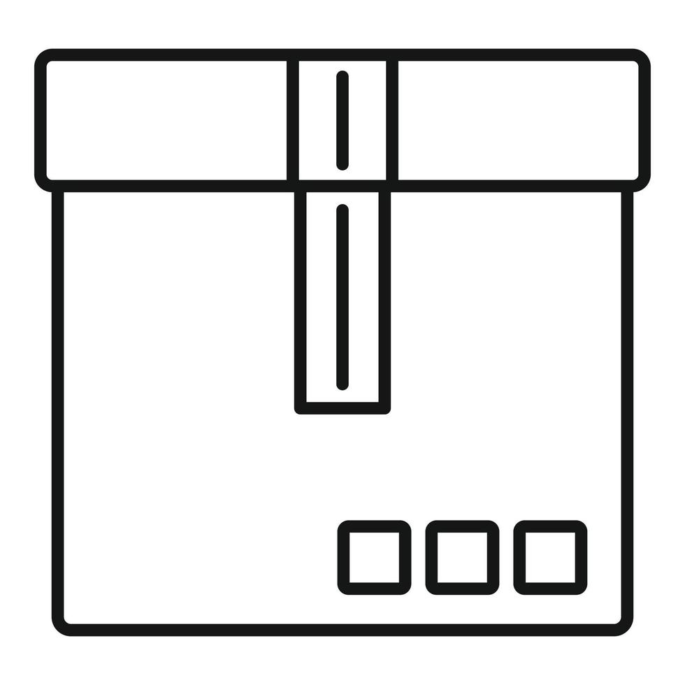 icono de paquete de envío, estilo de contorno vector