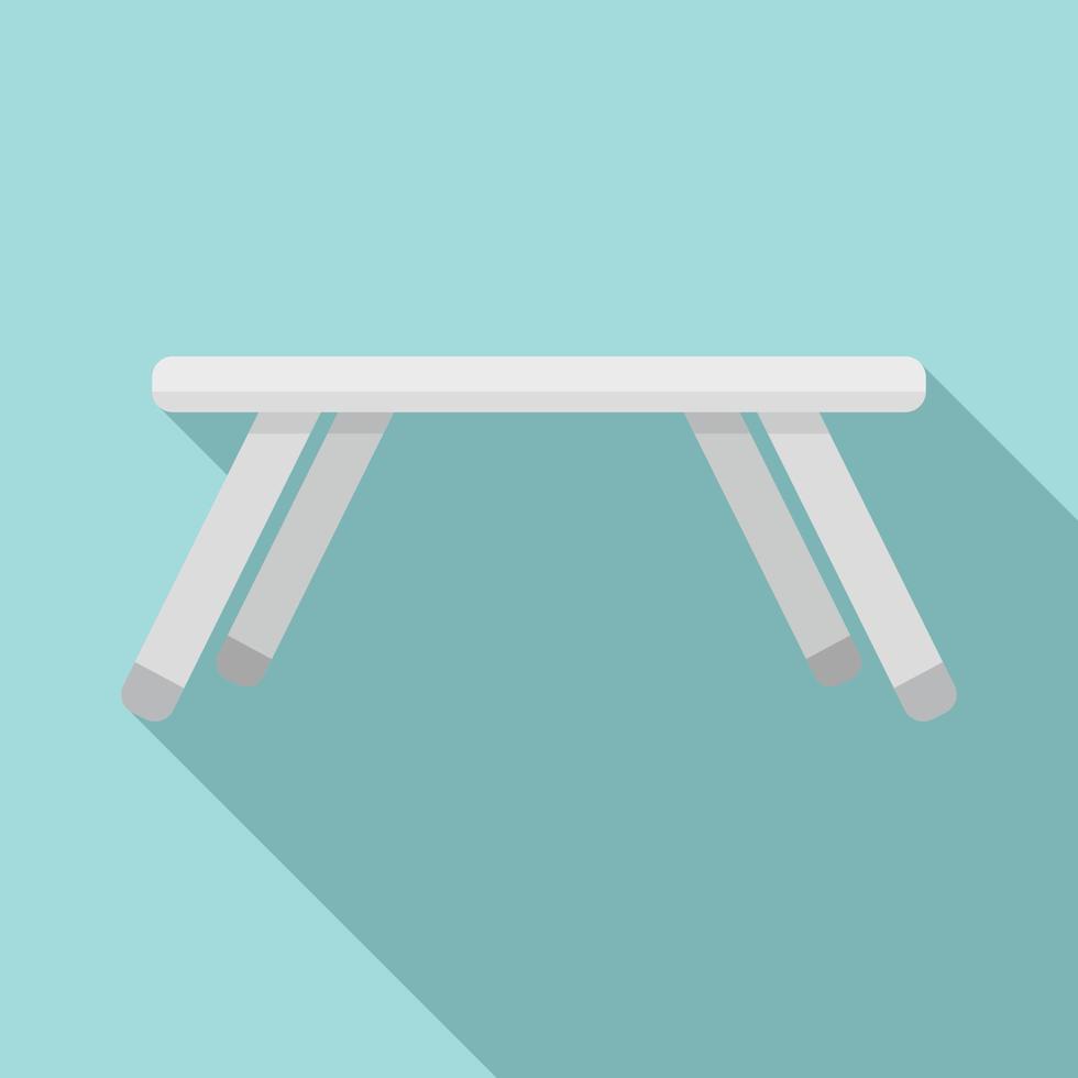 Folding kids table icon, flat style vector
