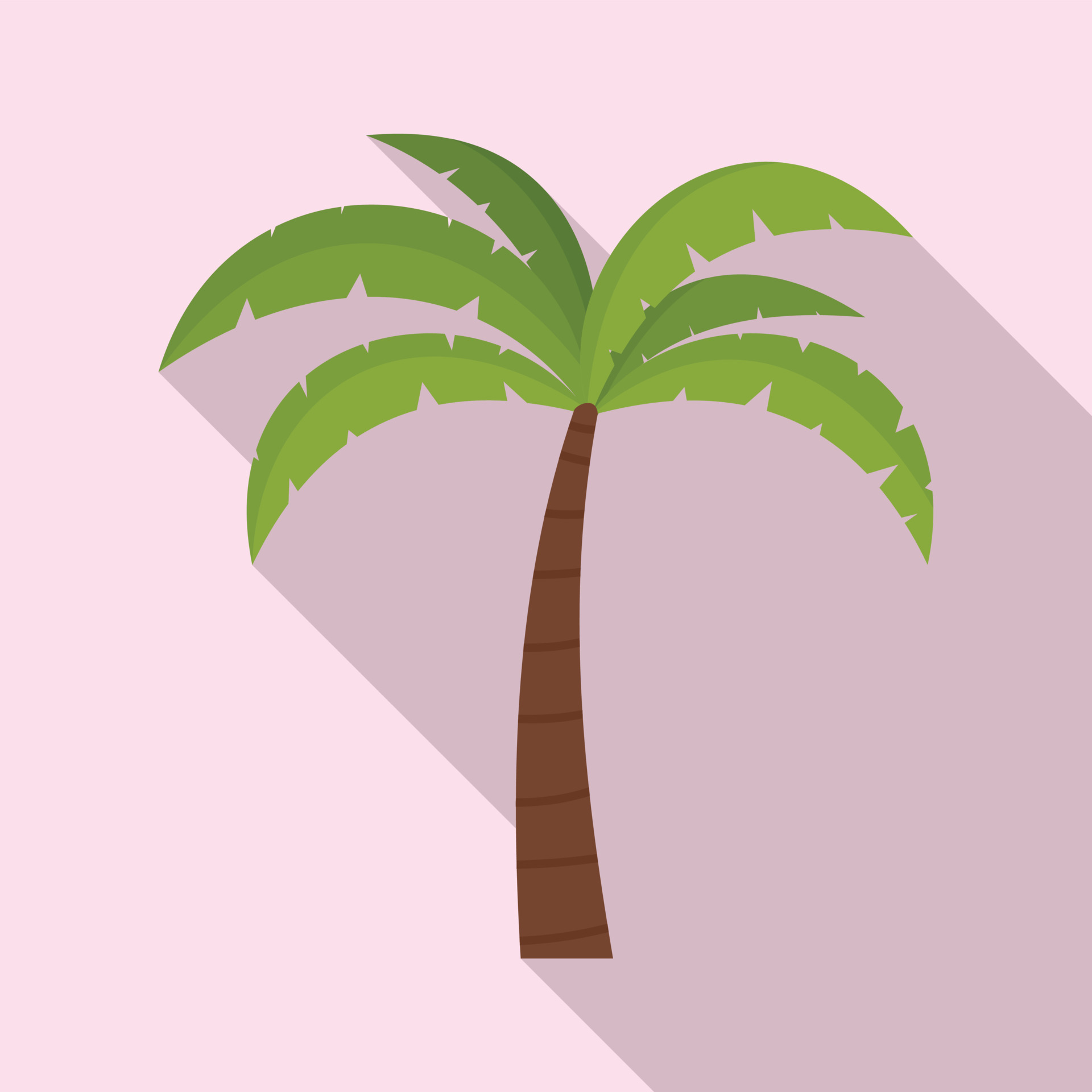 Palm tree icon, flat style 14541845 Vector Art at Vecteezy