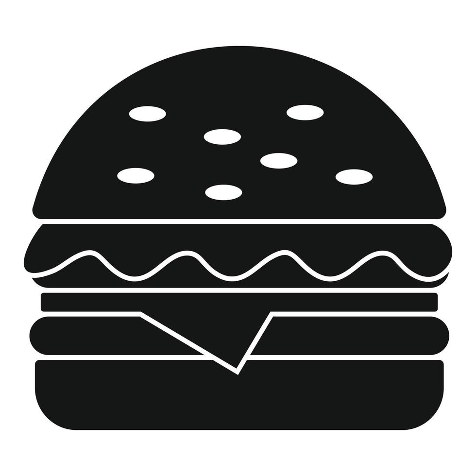 Burger icon, simple style vector