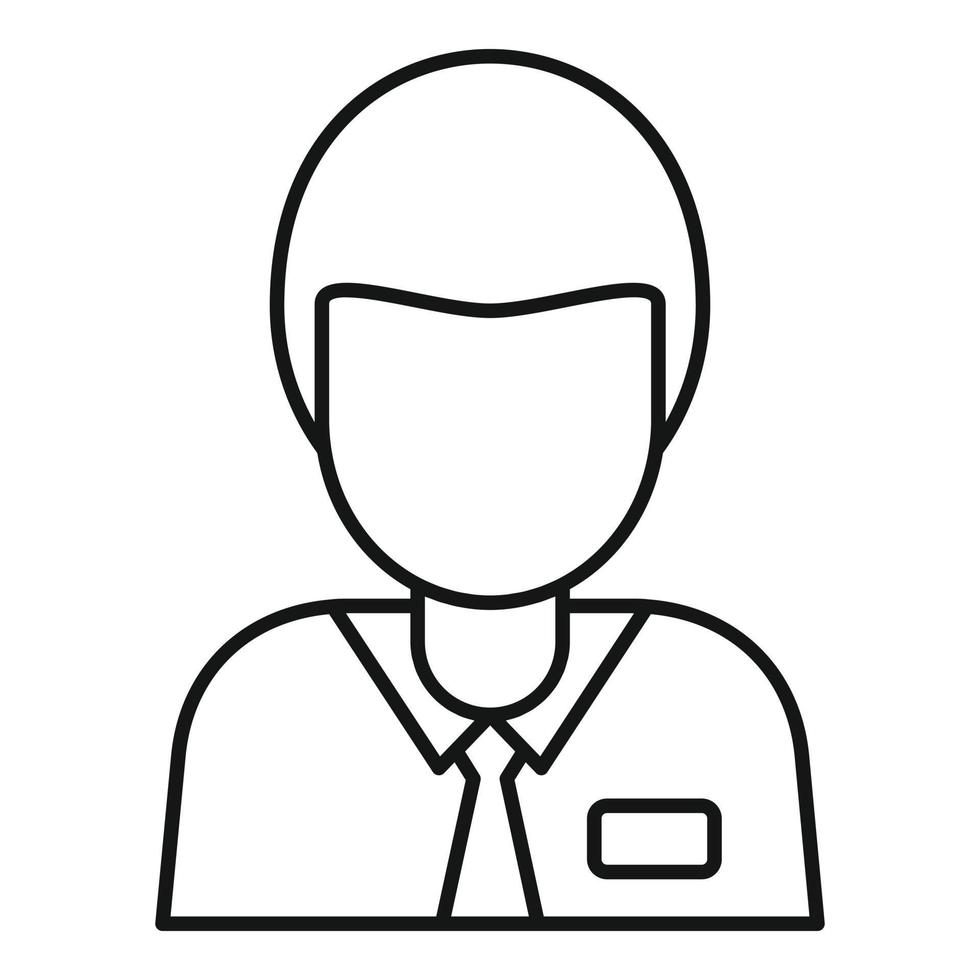 Office manager icon, outline style vector