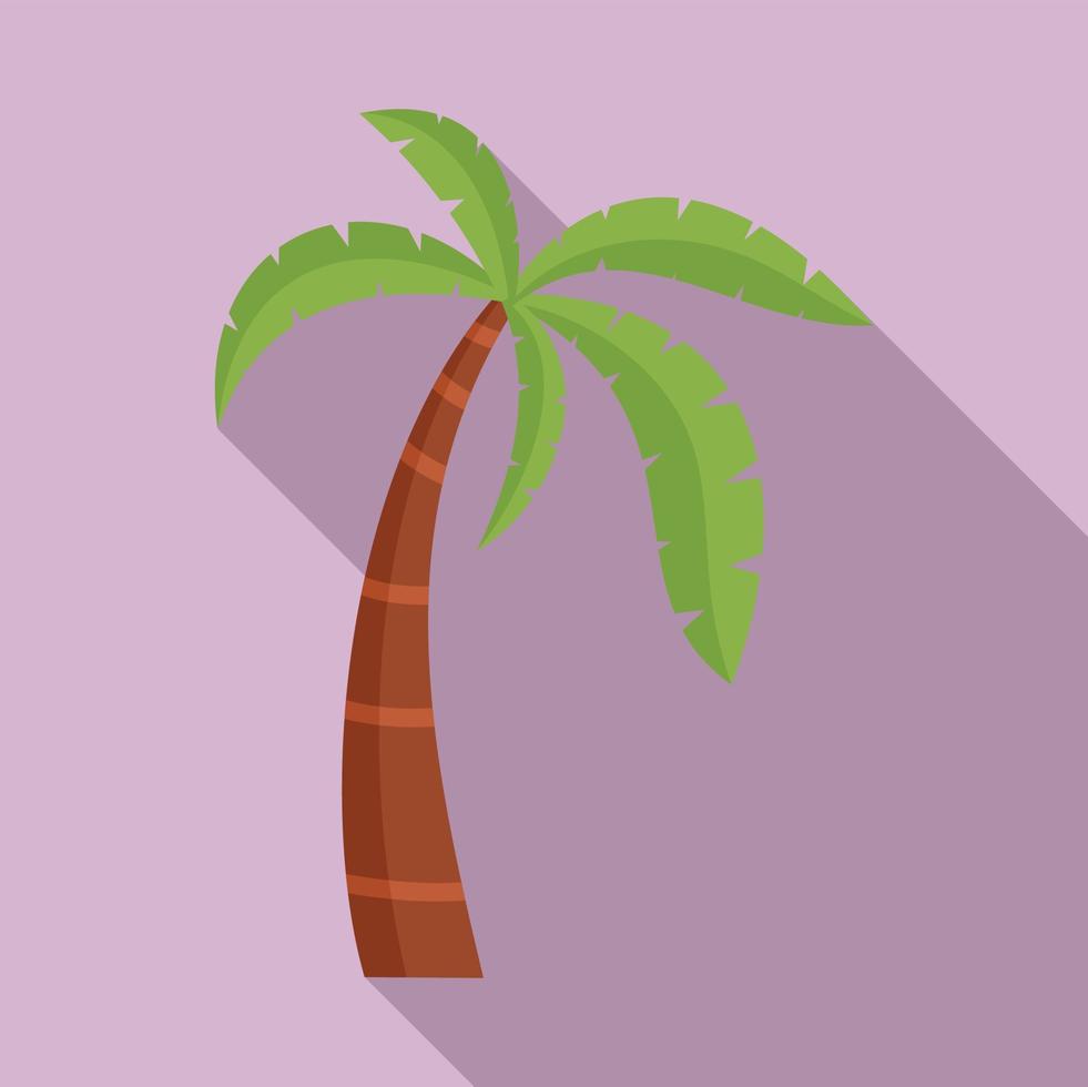 Palm tree icon, flat style vector