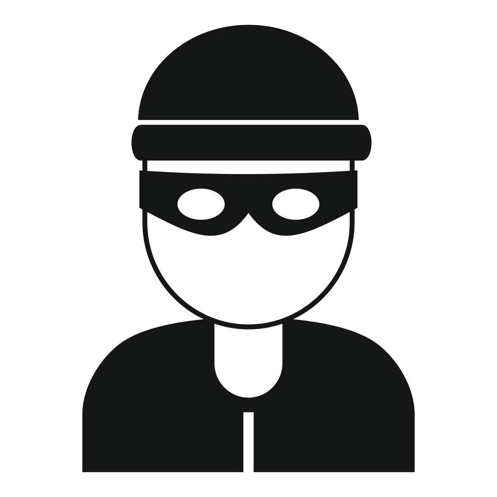Burglar icon, simple style vector
