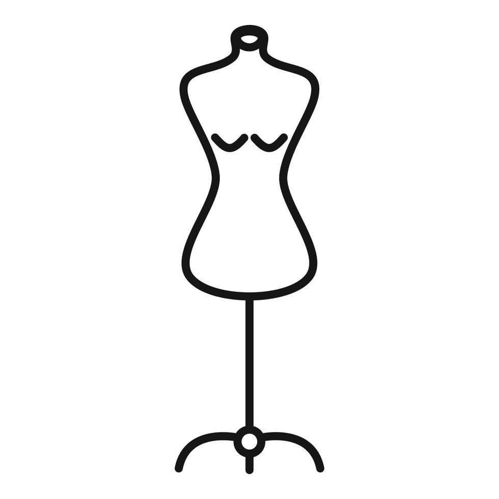 icono de maniquí de plástico, estilo de esquema vector