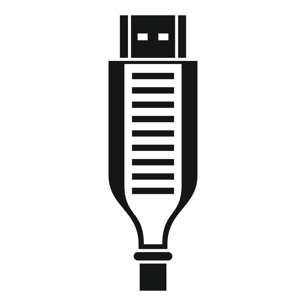 Adapter cable icon, simple style vector