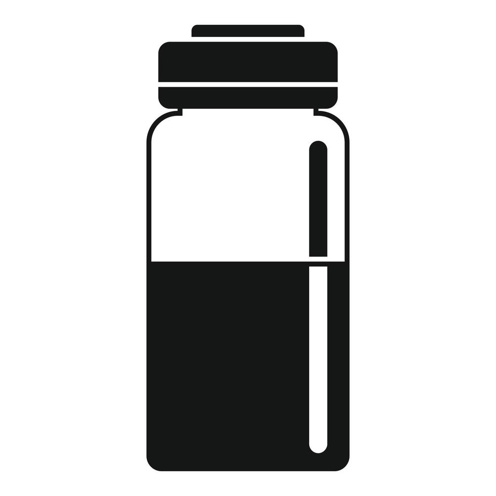 icono de botella de jeringa, estilo simple vector