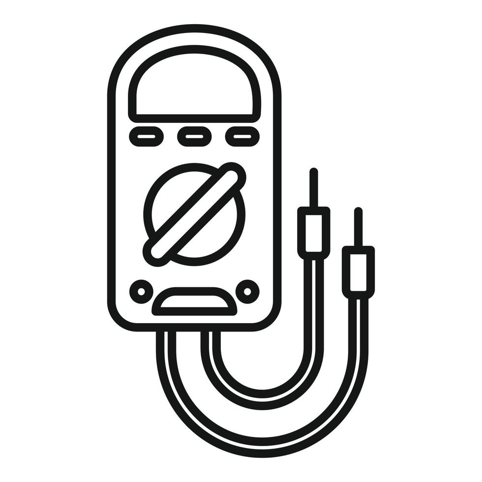Multimeter tester icon, outline style vector