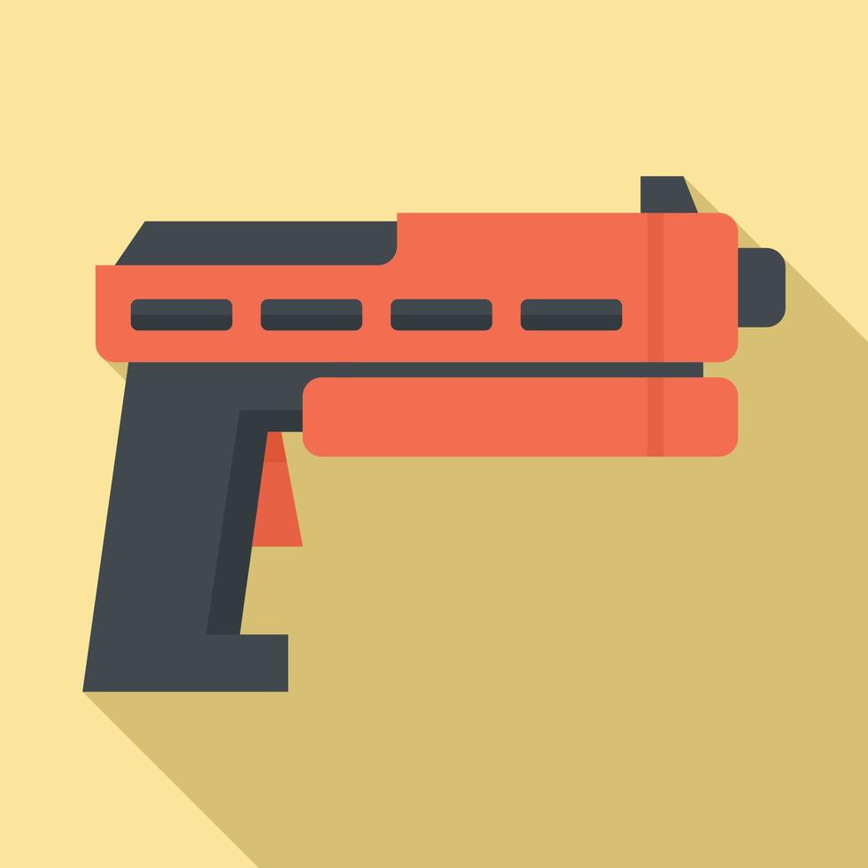 icono de blaster futurista, estilo plano vector