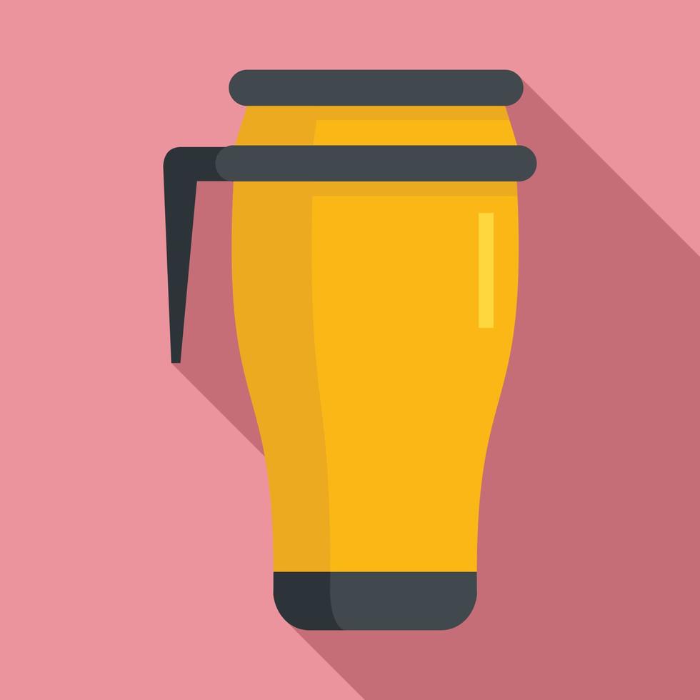 Metal vacuum cup icon, flat style vector