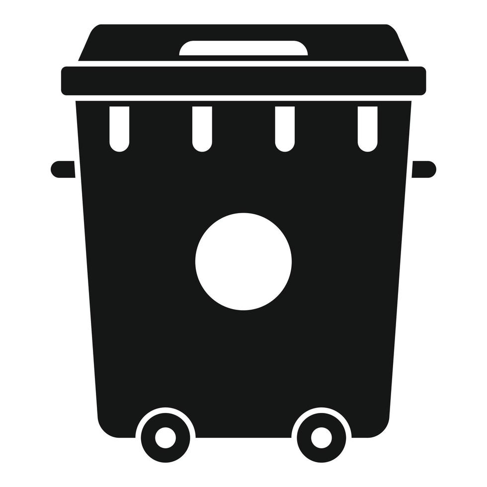 icono de contenedor de plástico de reciclaje, estilo simple vector