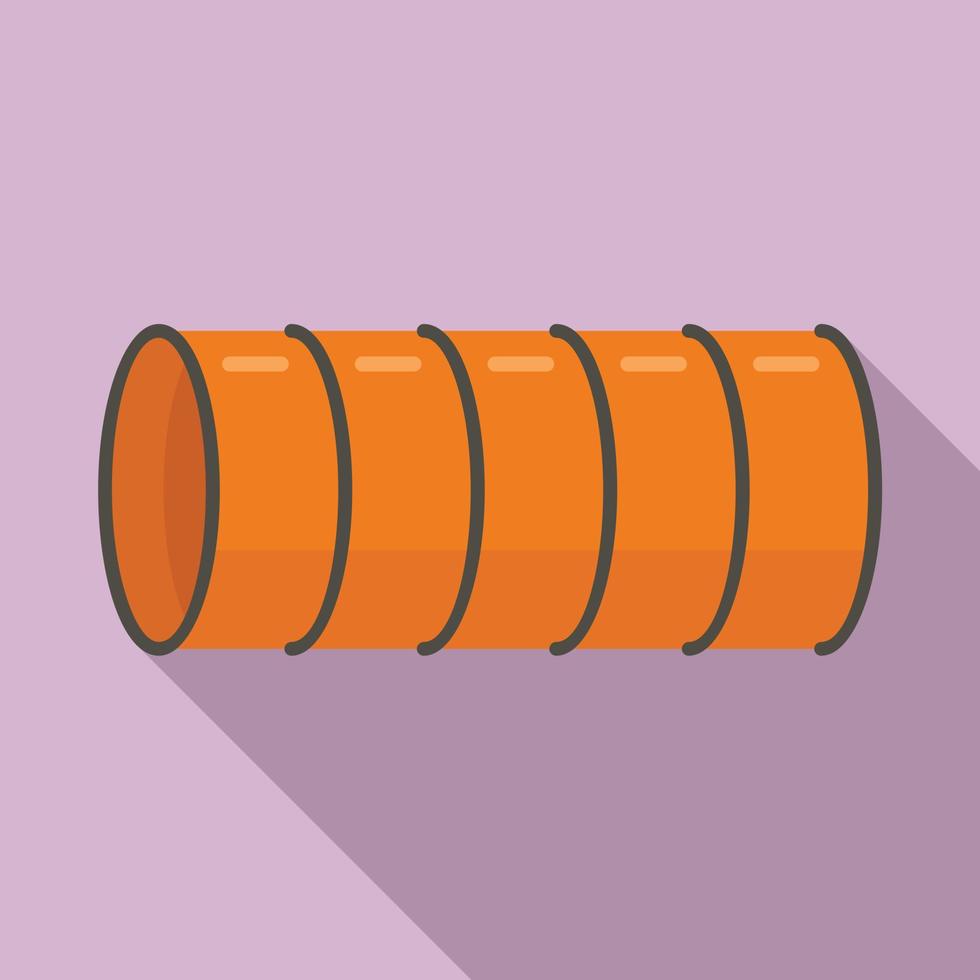 Dog training pipe icon, flat style vector