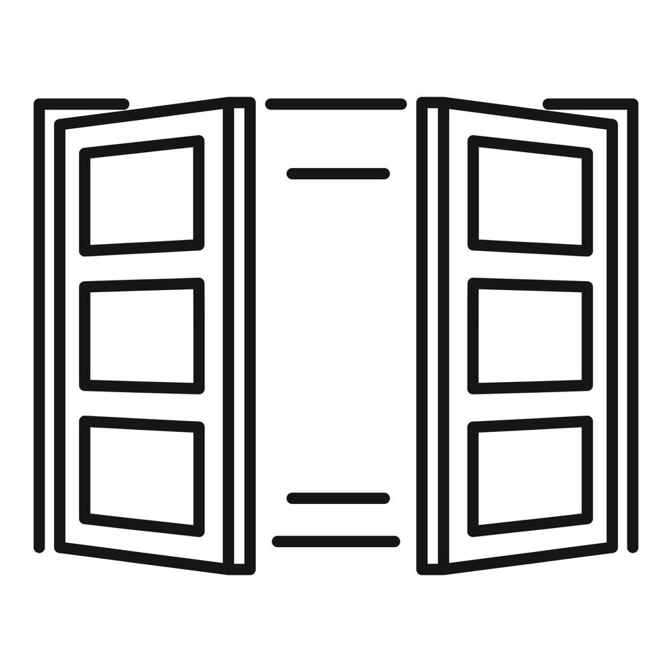 Entrance icon, outline style vector