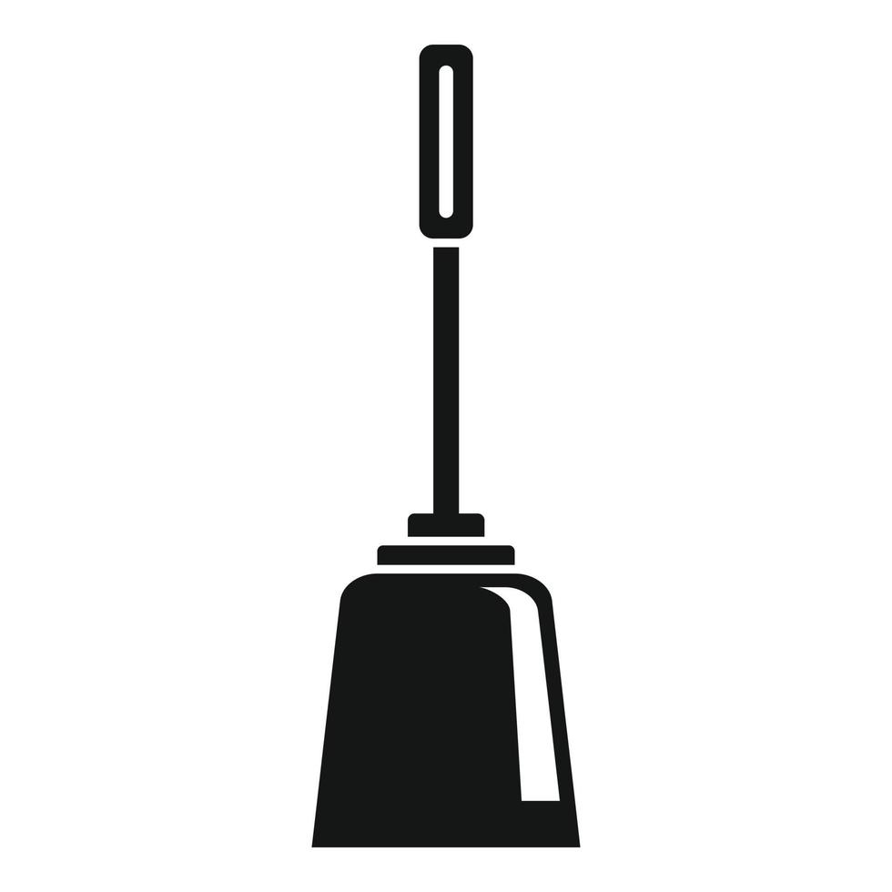 Toilet clean brush icon, simple style vector