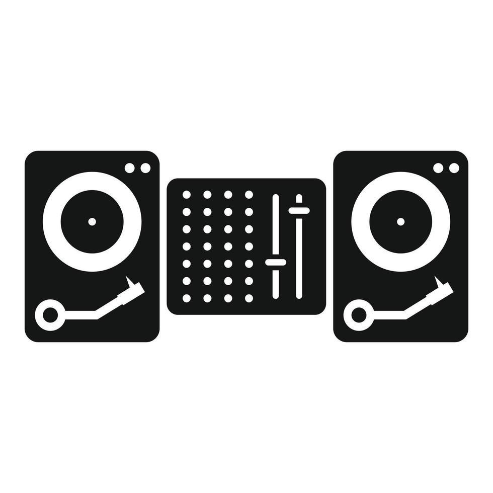 Dj console icon, simple style vector