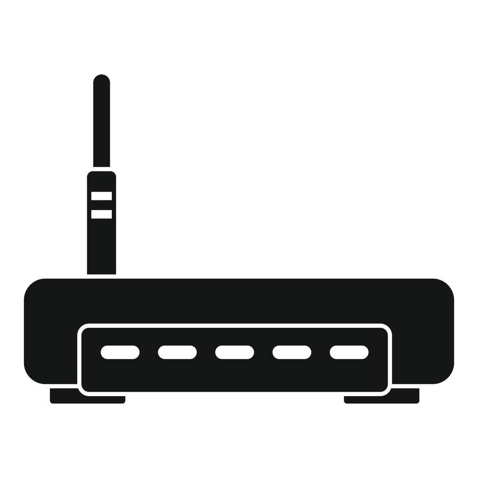 Digital router icon, simple style vector