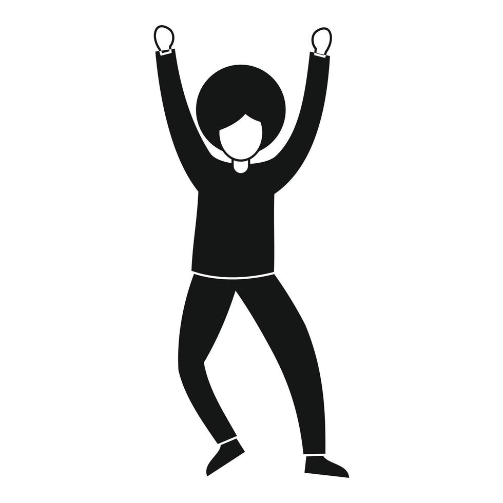 Dancing student icon, simple style vector
