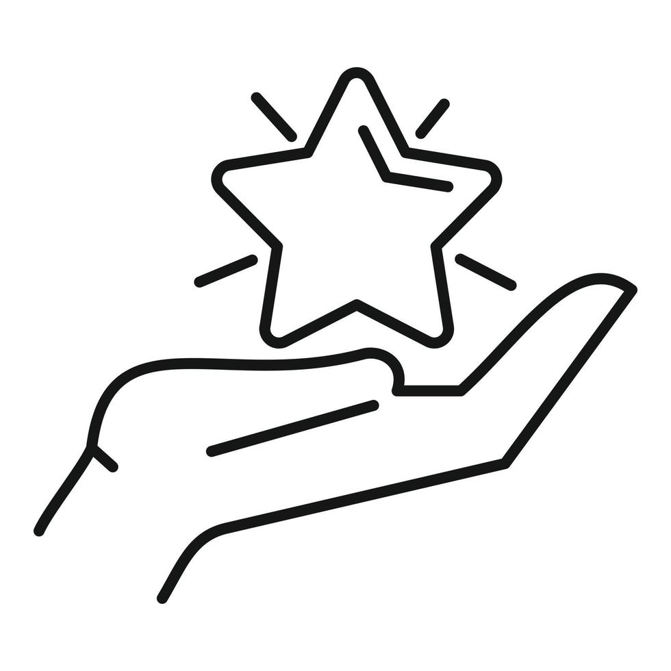 Startup star idea icon, outline style vector