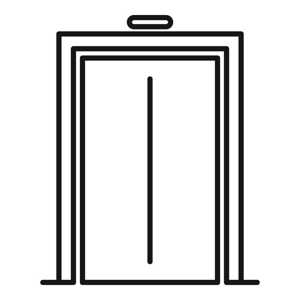 Level elevator icon, outline style vector
