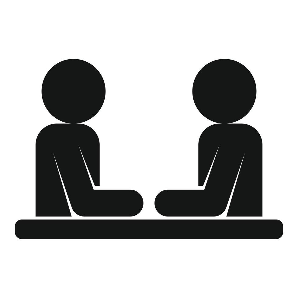 Office job interview icon, simple style vector