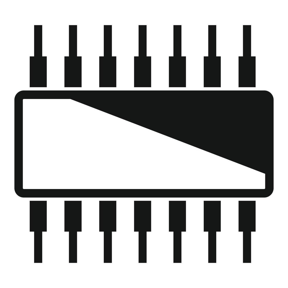 icono de transistor de teléfono, estilo simple vector