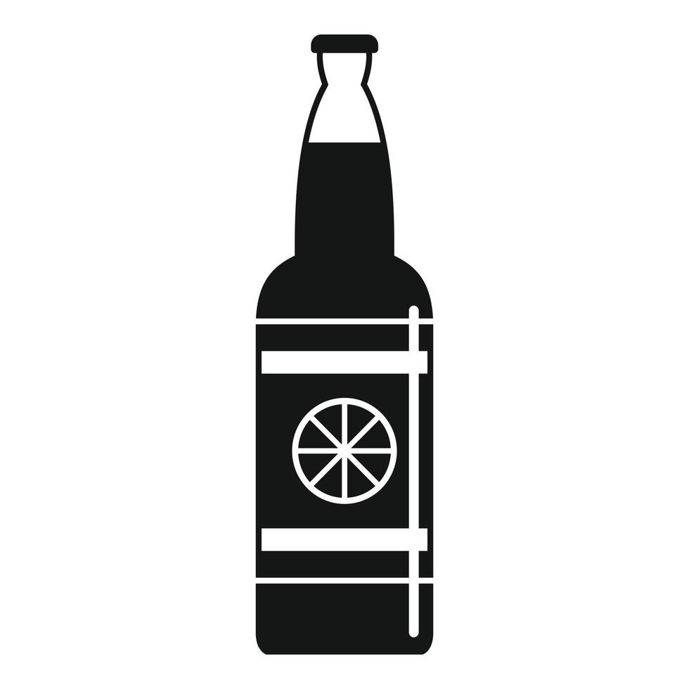 Lemon soda drink icon, simple style vector