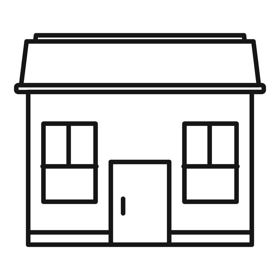 Property cottage icon, outline style vector