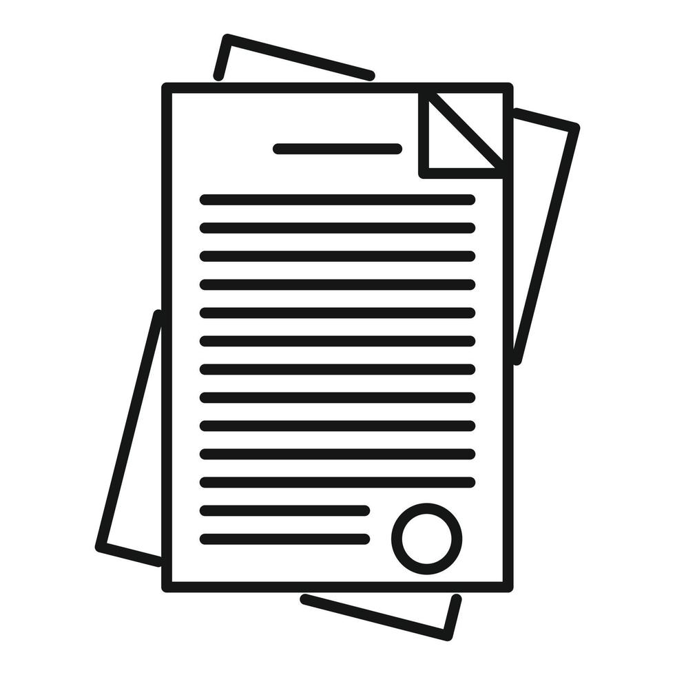 Police documents icon, outline style vector