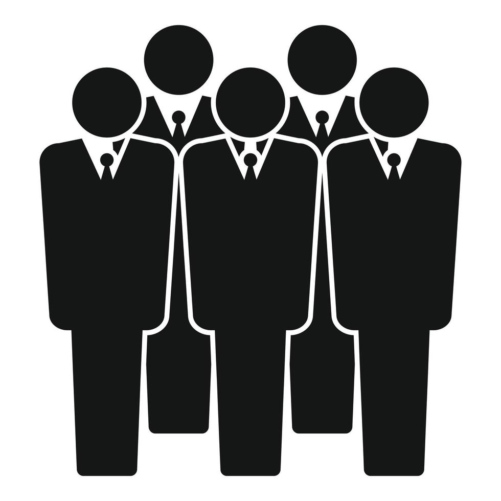 Business audience icon, simple style vector