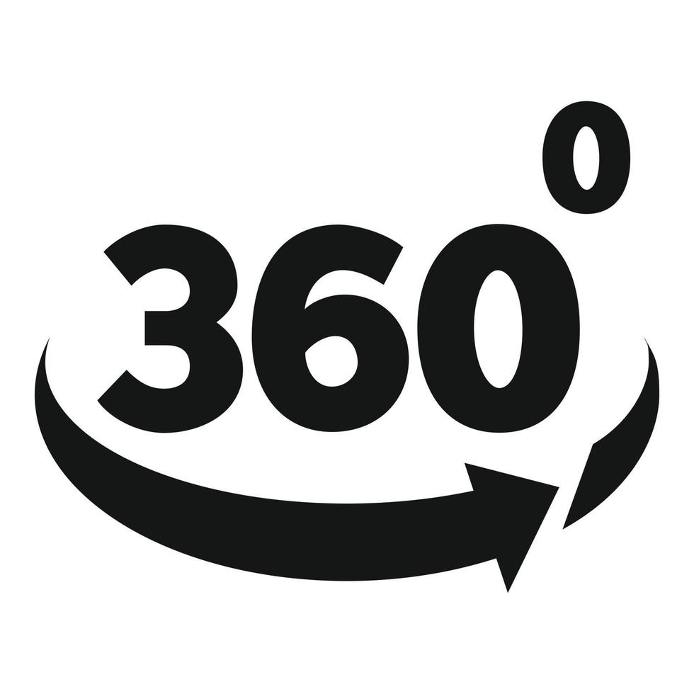 icono de ilusión óptica de 360 grados, estilo simple vector