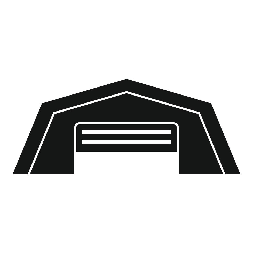 Construction hangar icon, simple style vector