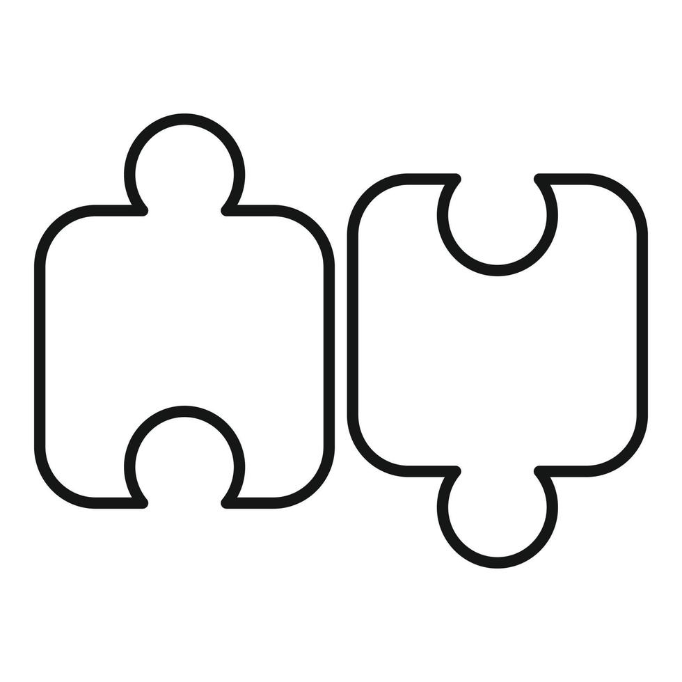 Scheme puzzle icon, outline style vector