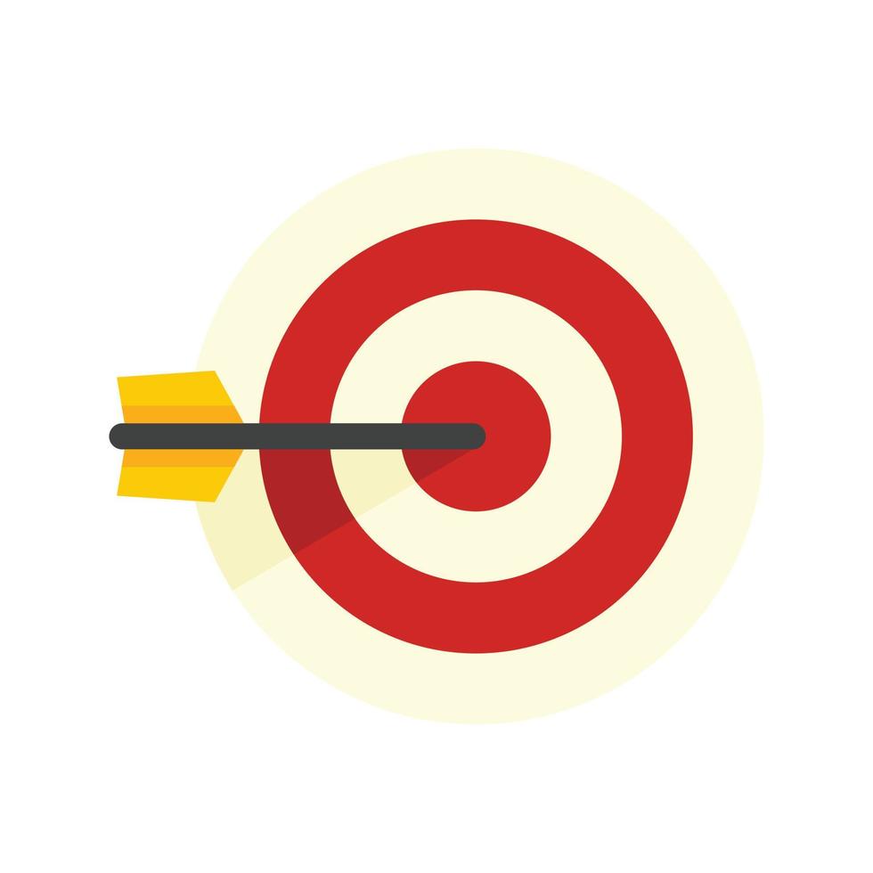 Sms marketing target icon, flat style vector