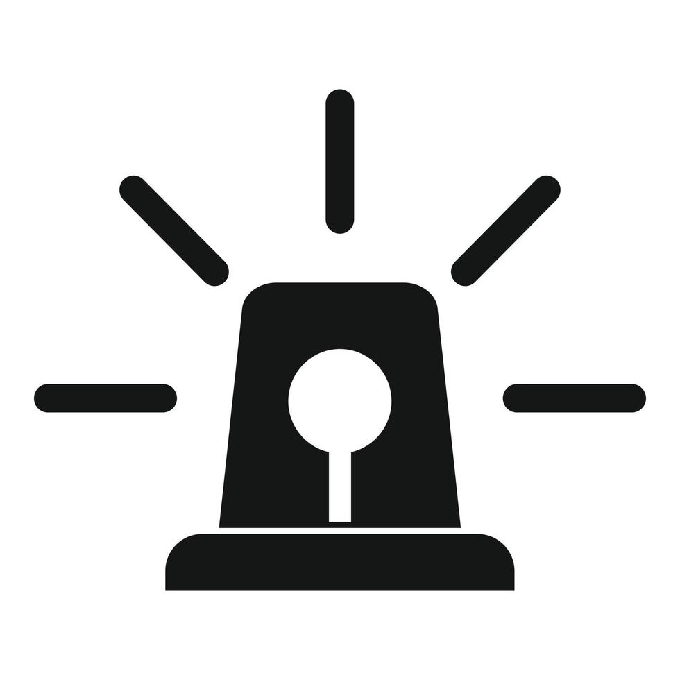 Police flasher icon, simple style vector