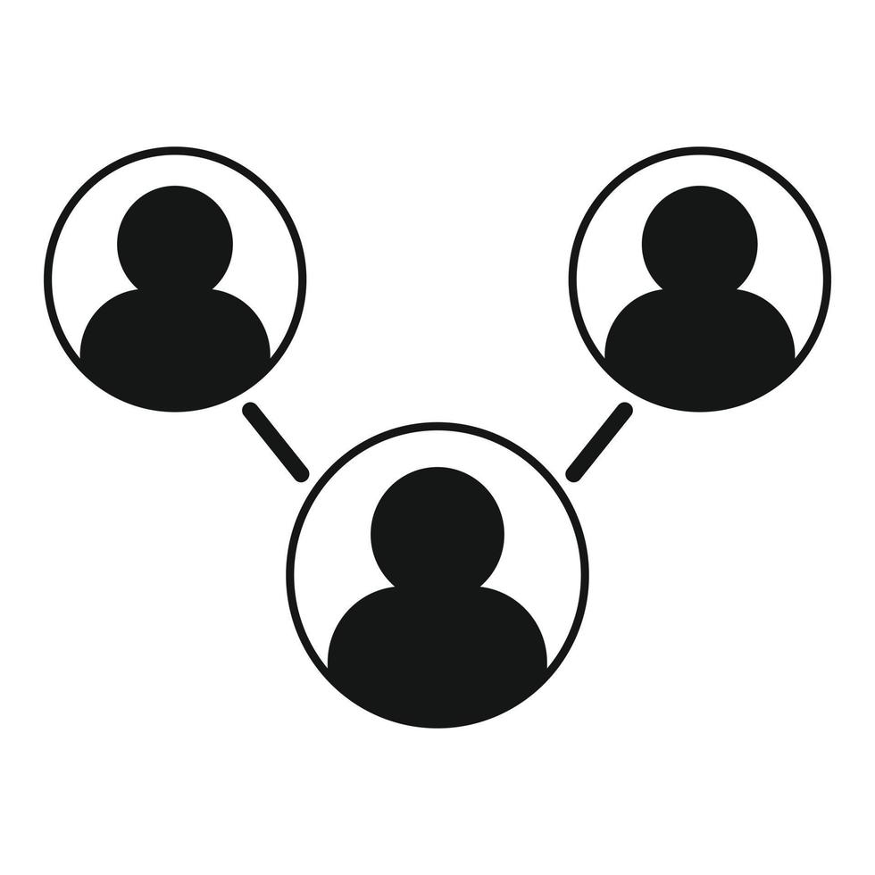 Customer referral program icon, simple style vector