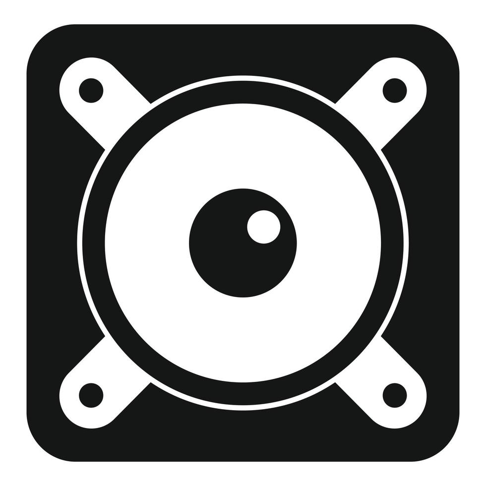 Bass speaker icon, simple style vector