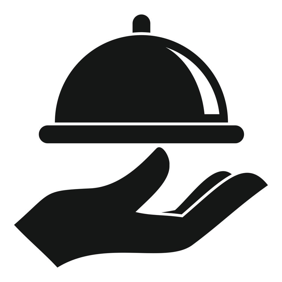 icono de entrega de comida, estilo simple vector