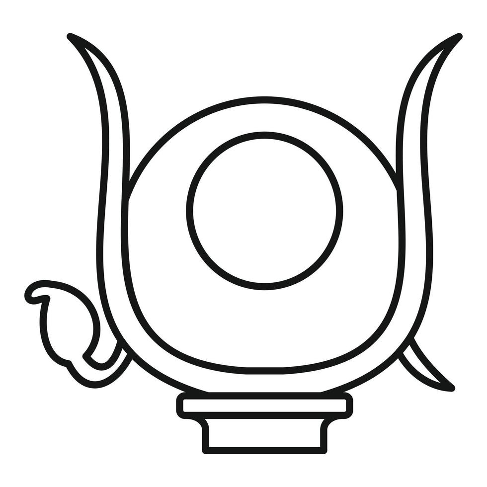 Isida headwear icon, outline style vector