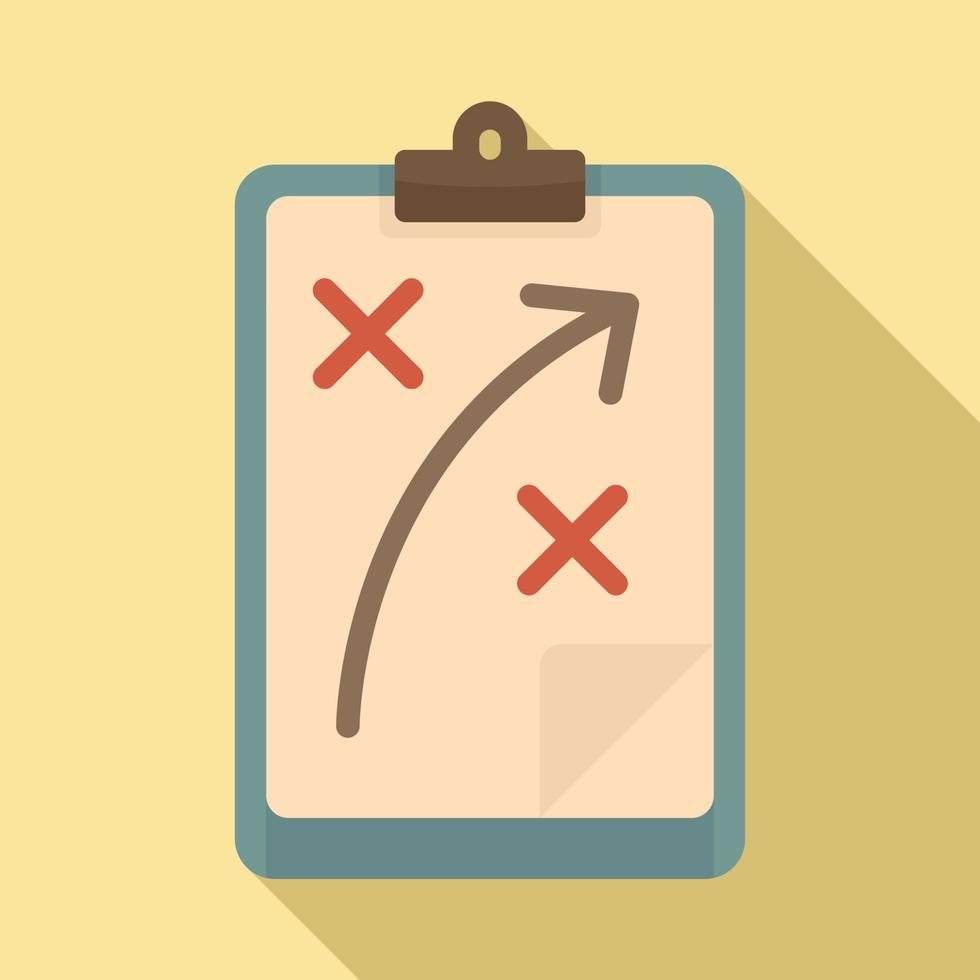 Manager plan action icon, flat style vector