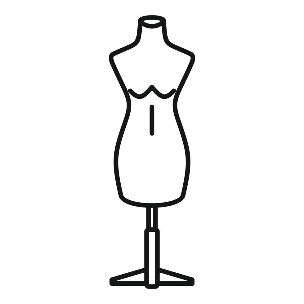 icono de maniquí vacío, estilo de contorno vector