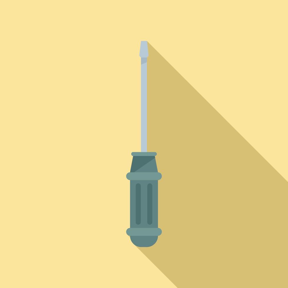 Phone repair screwdriver icon, flat style vector