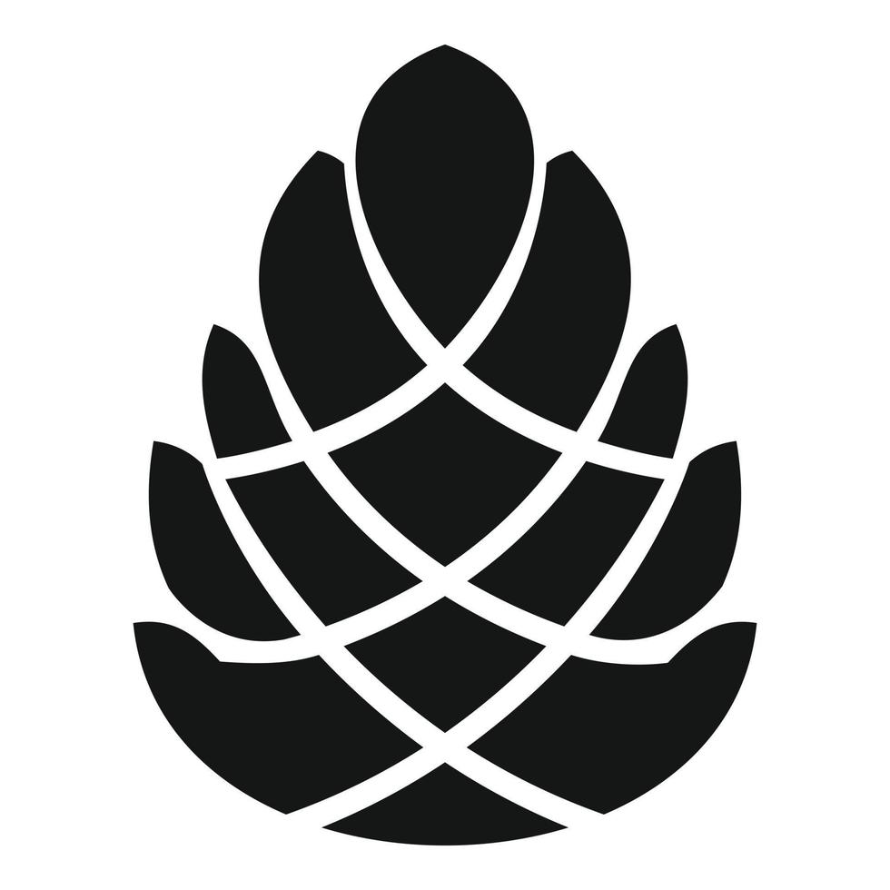 Decoration pine cone icon, simple style vector