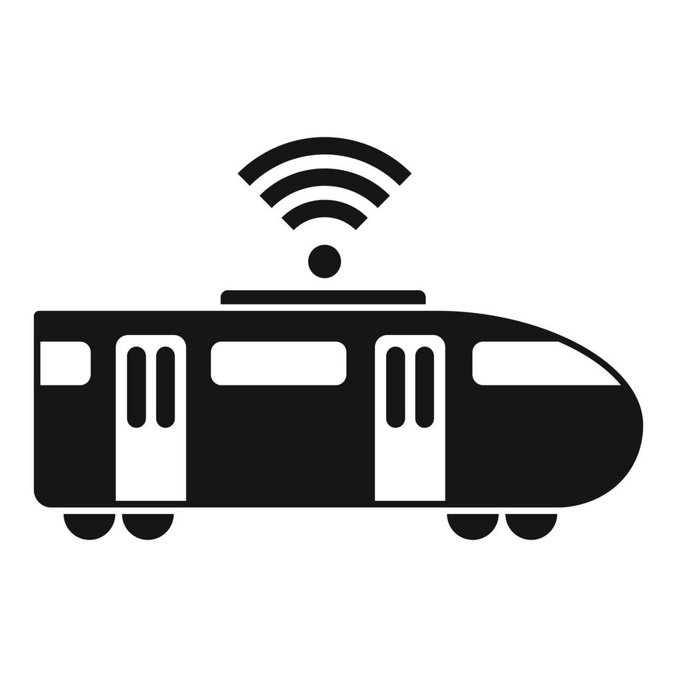 icono wifi de tren de alta velocidad, estilo simple vector